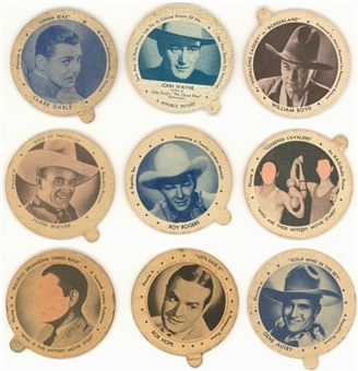 1930s-1950s "Dixie Lids" Collection (129 Different) – Featuring Movie Stars and Cowboys
